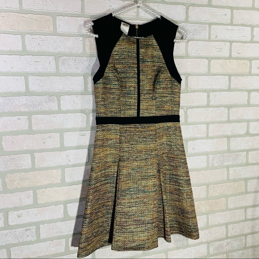 Ali Ro Metallic Tweed Fit and Flare Dress - Picture 4 of 10